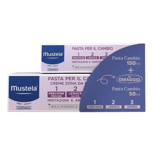 Mustela pasta cambio doppia 150ml + 50 ml in omaggio formato convenienza Mustela pasta cambio doppia 150ml + 50 ml in omaggio formato convenienza