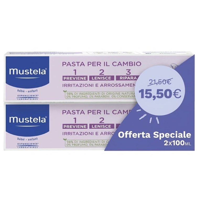 Mustela Pasta Cambio Bipack - 2x100 ml Mustela Pasta Cambio Bipack - 2x100 ml