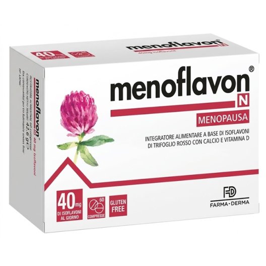 Menoflavon N Menopausa - 60 compresse - trifoglio rosso, calcio, vitamina D