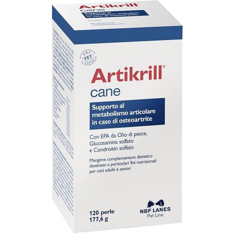 Artikrill Cane - 120 Perle - Condroprotettore per Cani Adulti e Anziani