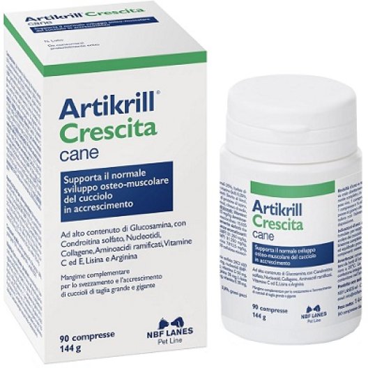 Artikrill crescita cane - 90 compresse - sviluppo cuccioli taglia grande