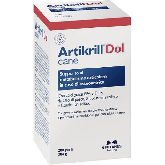 Artikrill Dol cane - 200 perle - Supporto Articolazioni Cane con Osteoartrite
