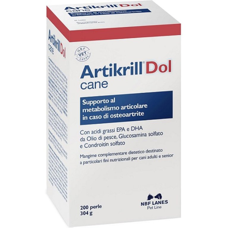 Artikrill Dol cane - 200 perle - Supporto Articolazioni Cane con Osteoartrite Artikrill Dol cane - 200 perle - Supporto Articolazioni Cane con Osteoartrite