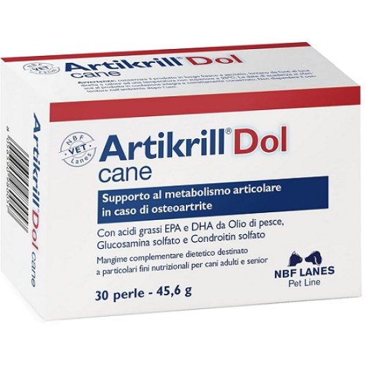 Artikrill Dol Cane - 30 Perle - Integratore per Articolazioni Cane con Osteoartrite