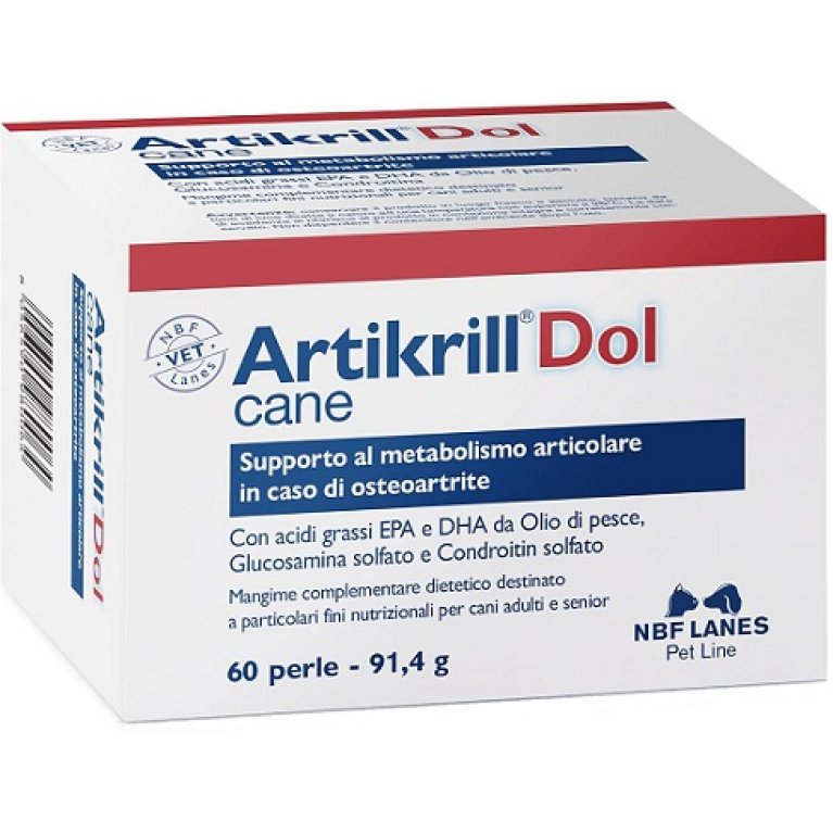 Artikrill Dol Cane - 60 Perle - Integratore Articolazioni per Cani con Artrosi Artikrill Dol Cane - 60 Perle - Integratore Articolazioni per Cani con Artrosi