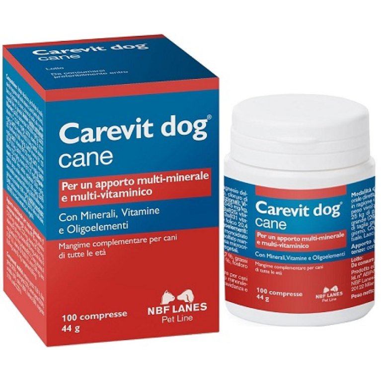 Carevit Dog - 100 Compresse - Integratore Multivitaminico per Cani