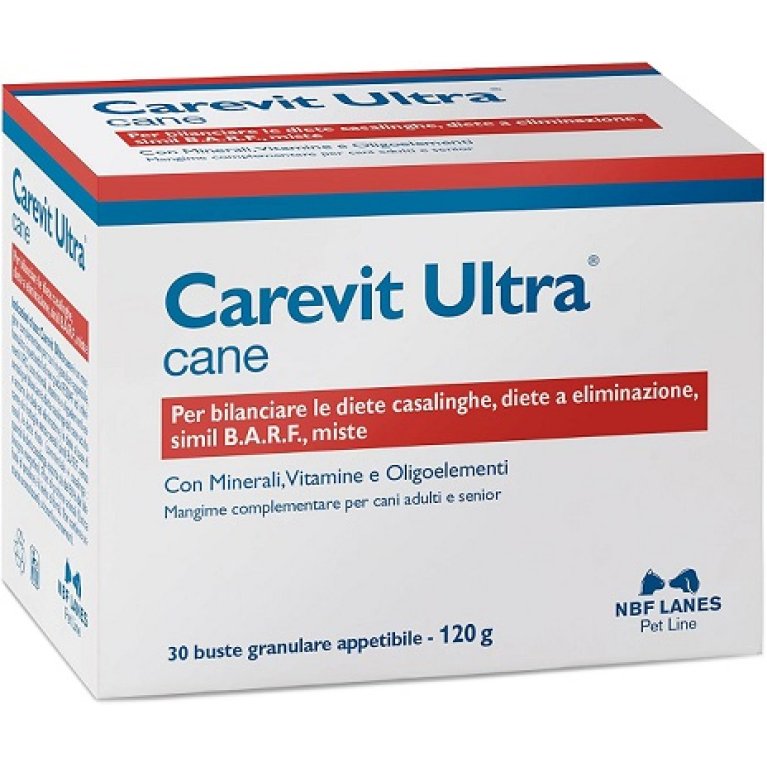 Carevit Ultra Cane - 30 Bustine - Multivitaminico per Cani Adulti e Anziani