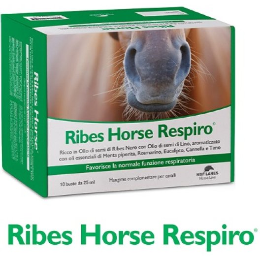 Ribes Horse Respiro - 30 buste da 25 ml - per favorire la normale funzione respiratoria del cavallo 