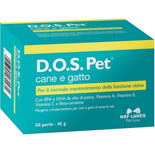 DOS Pet - 50 perle - Integratore Vista Cani Gatti Anziani 