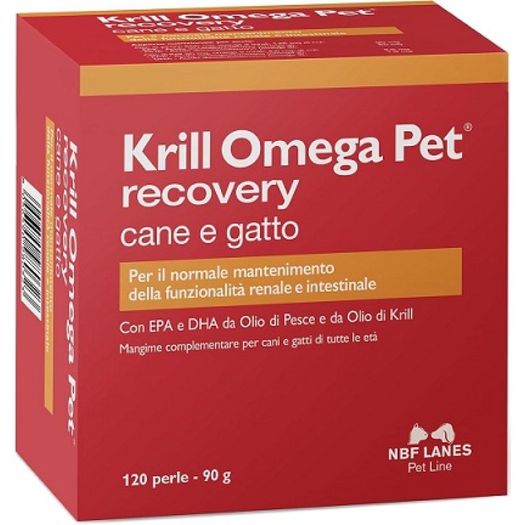 Krill Omega Pet Recovery - 120 perle per cani e gatti