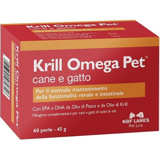 Krill Omega Pet - 60 perle - Omega 3 Cani Gatti 