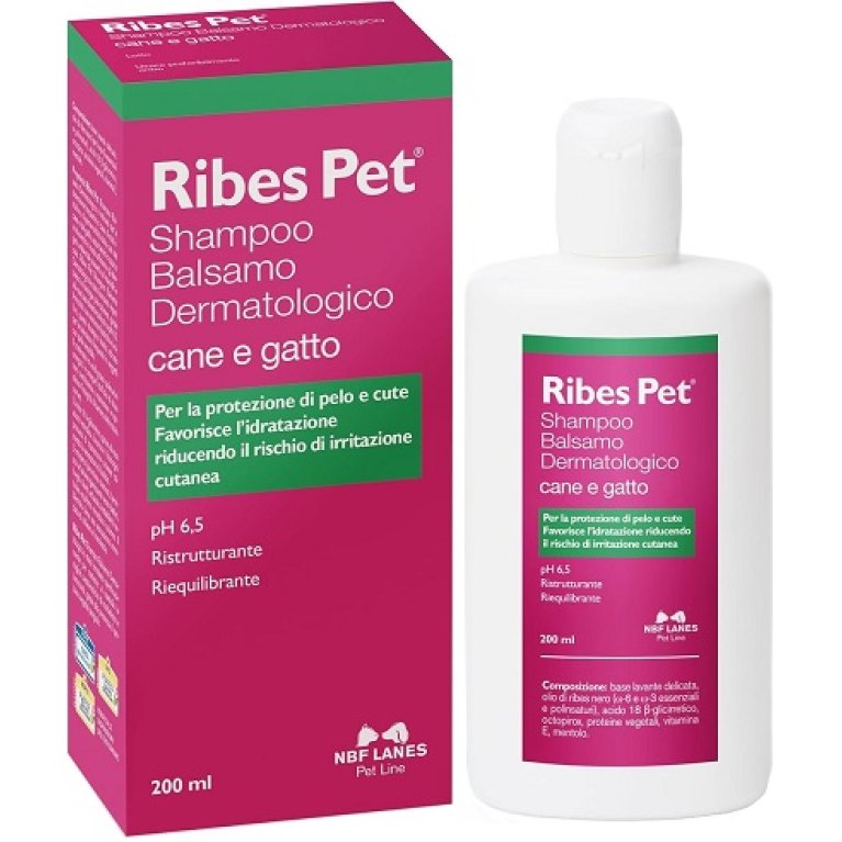 Ribes Pet Shampoo e Balsamo dermatologico - per cani e gatti - 200 ml