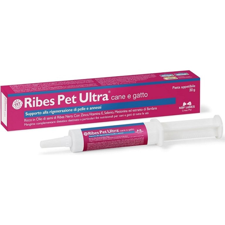 Ribes Pet Ultra pasta per cani di piccola taglia e gatti siringa da 30 grammi Ribes Pet Ultra pasta per cani di piccola taglia e gatti siringa da 30 grammi