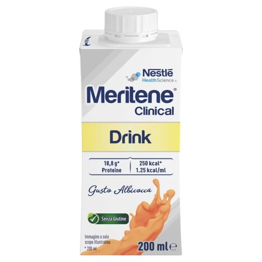 Meritene Clinical Drink Albicocca- 1 bottiglietta iperproteica e ipercalorica Meritene Clinical Drink Albicocca- 1 bottiglietta iperproteica e ipercalorica