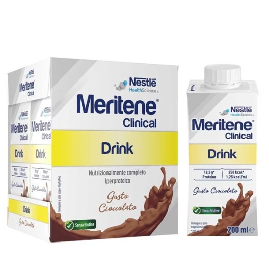 Meritene Clinical Drink Cioccolato - 4x200 ml - iperproteico e ipercalorico Meritene Clinical Drink Cioccolato - 4x200 ml - iperproteico e ipercalorico