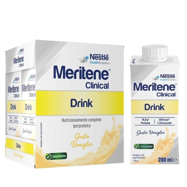Meritene Clinical Drink Vaniglia - 4x200 ml - iperproteico e ipercalorico Meritene Clinical Drink Vaniglia - 4x200 ml - iperproteico e ipercalorico