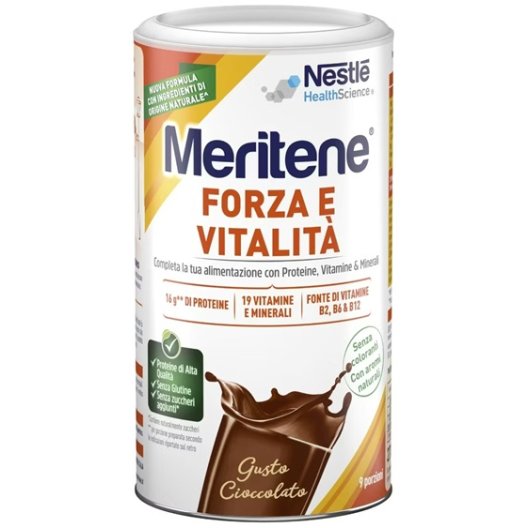 Meritene Forza e Vitalità - Gusto Cioccolato 270 grammi Meritene Forza e Vitalità - Gusto Cioccolato 270 grammi