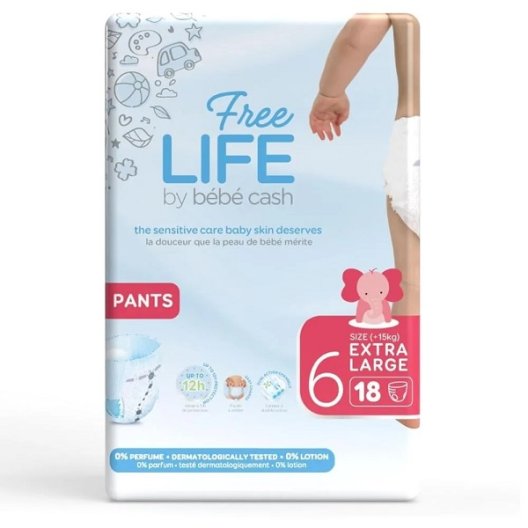 Feelife Pannolini a mutandina XL taglia 6 - oltre i 17 Kg - 18 pannolini