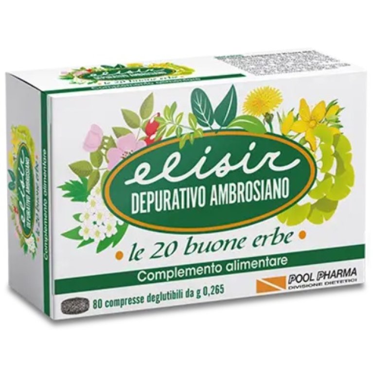 Elisir Depurativo Ambrosiano - le 20 buone erbe - 80 compresse Elisir Depurativo Ambrosiano - le 20 buone erbe - 80 compresse