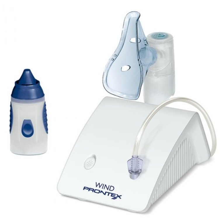 Aerosol a pistone con doccia nasale e ampolla regolabile Prontex Wind