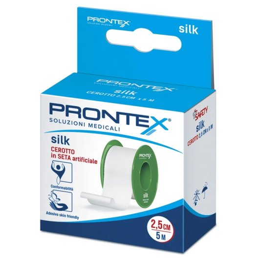 Prontex Cerotto Rocchetto Seta Silk 5m x 2,5cm | Pelli Sensibili
