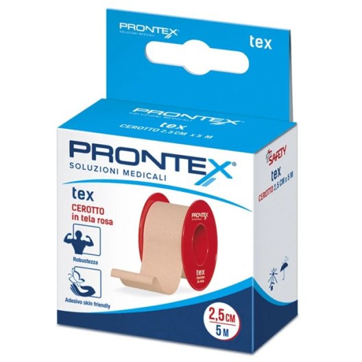 Prontex Cerotto Rocchetto Tela Rosa 5m x 2,5cm | Fissaggio Medicazioni