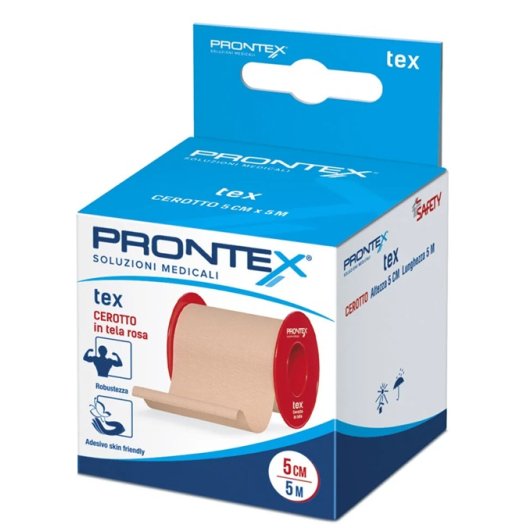 Prontex Cerotto Rocchetto Tela Rosa 5m x 5cm | Fissaggio Medicazioni