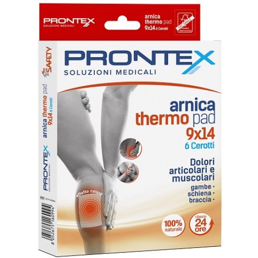 Cerotti Riscaldanti Arnica Thermo Pad Prontex - gambe, schiena, braccia - 9x14 cm - 6 pezzi Cerotti Riscaldanti Arnica Thermo Pad Prontex - gambe, schiena, braccia - 9x14 cm - 6 pezzi