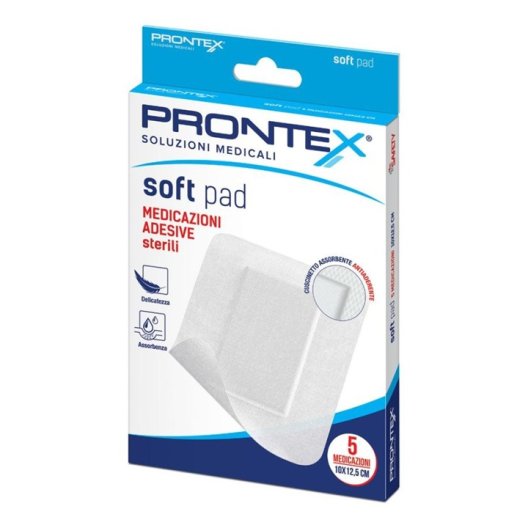 Cerotti Prontex Soft Pad - 10x12,5 cm - 5 cerotti - Garze adesive in TNT Cerotti Prontex Soft Pad - 10x12,5 cm - 5 cerotti - Garze adesive in TNT