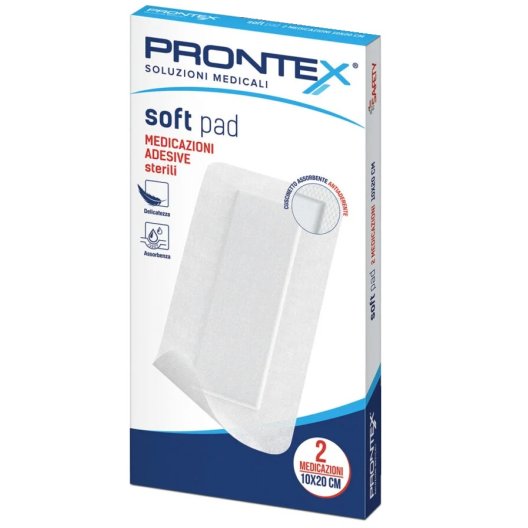 Garze adesive Prontex Soft Pad - 10x20 cm - 2 cerotti in TNT Garze adesive Prontex Soft Pad - 10x20 cm - 2 cerotti in TNT