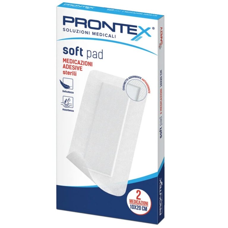 Garze adesive Prontex Soft Pad - 10x20 cm - 2 cerotti in TNT Garze adesive Prontex Soft Pad - 10x20 cm - 2 cerotti in TNT