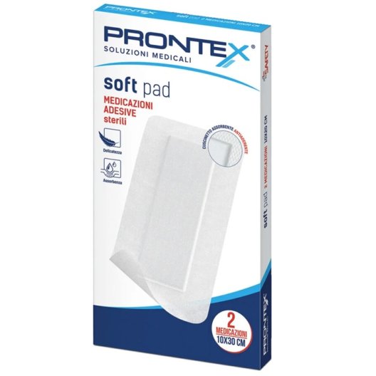 Garze adesive Prontex Soft Pad - 10x30 cm - 2 cerotti in TNT