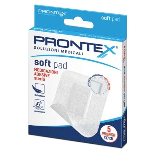 Cerotti Prontex Soft Pad - 5x7 cm - 5 cerotti - Garze adesive in TNT Cerotti Prontex Soft Pad - 5x7 cm - 5 cerotti - Garze adesive in TNT