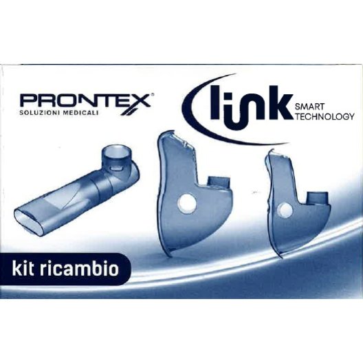 Kit maschere per aerosol portatile Prontex Link - Maschera adulti/bambini e boccaglio Kit maschere per aerosol portatile Prontex Link - Maschera adulti/bambini e boccaglio