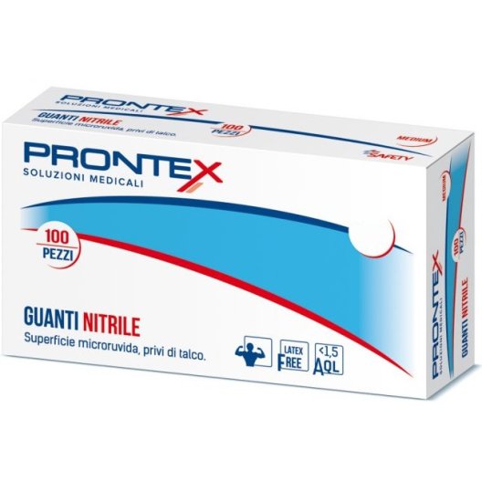 Guanti in Nitrile taglia L - senza talco - anallergici - 100 pz