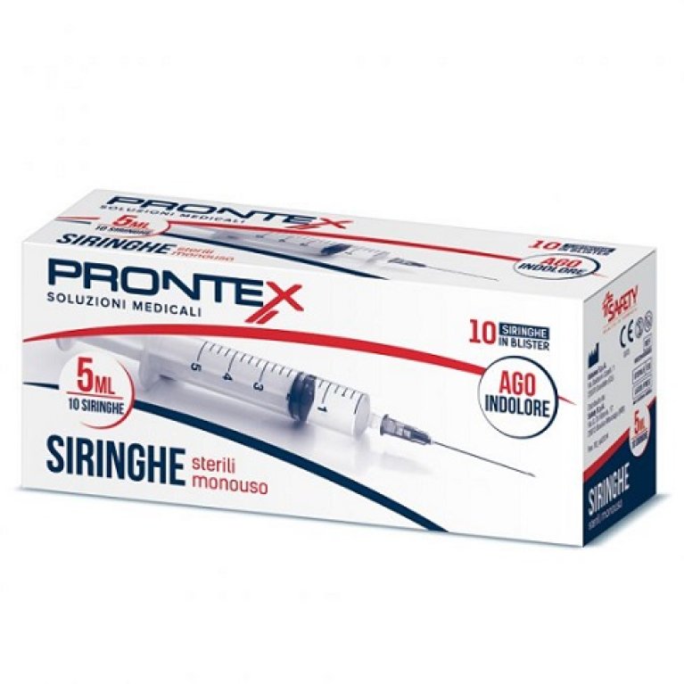 Siringhe 5 ml - Astuccio da 10 siringhe Prontex confezionate singolarmente