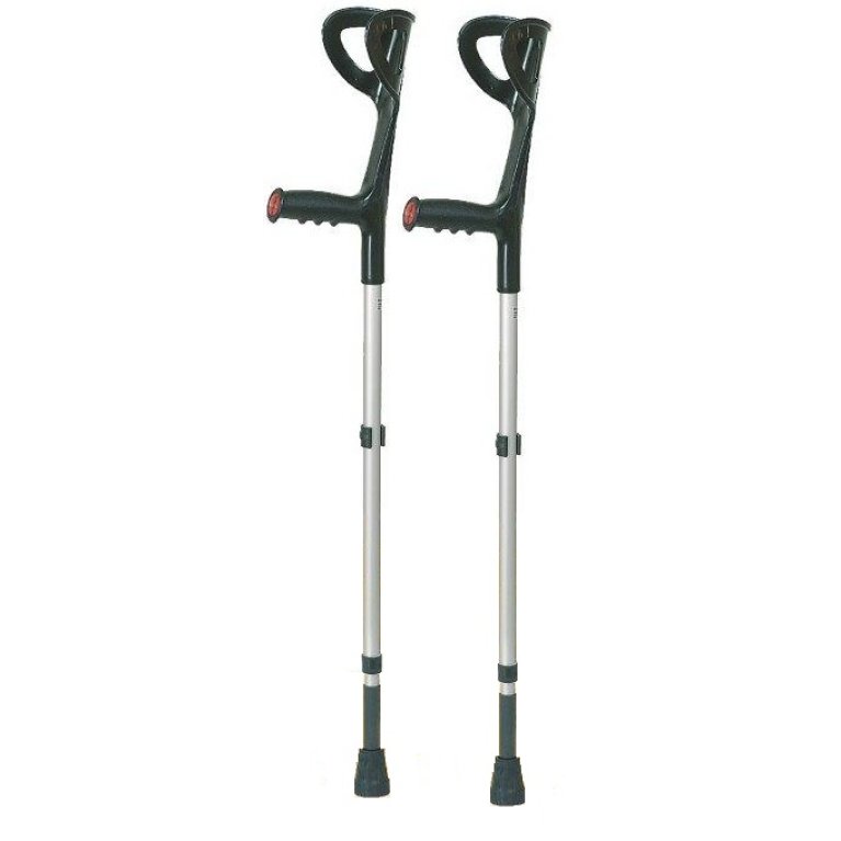 Stampelle in lega leggera - con ammortizzatore - 1 paio