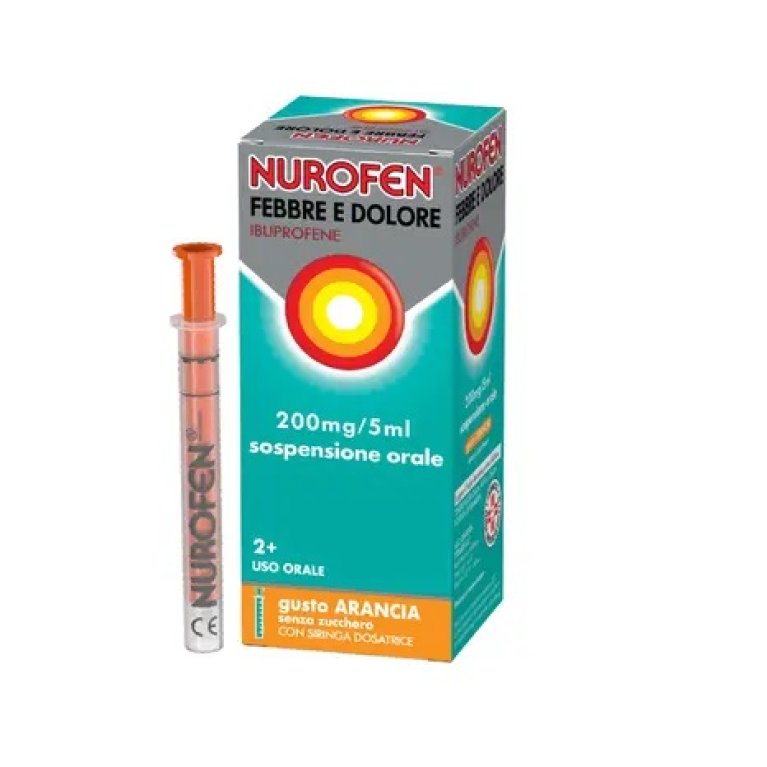 Nurofen Febbre e Dolore Bambini concentrato - 200 mg/5ml sospensione orale - Gusto Arancia 100 ml