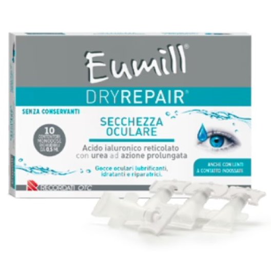 Eumill DryRepair monodose - collirio lubrificante idratante - 10 flaconcini Eumill DryRepair monodose - collirio lubrificante idratante - 10 flaconcini