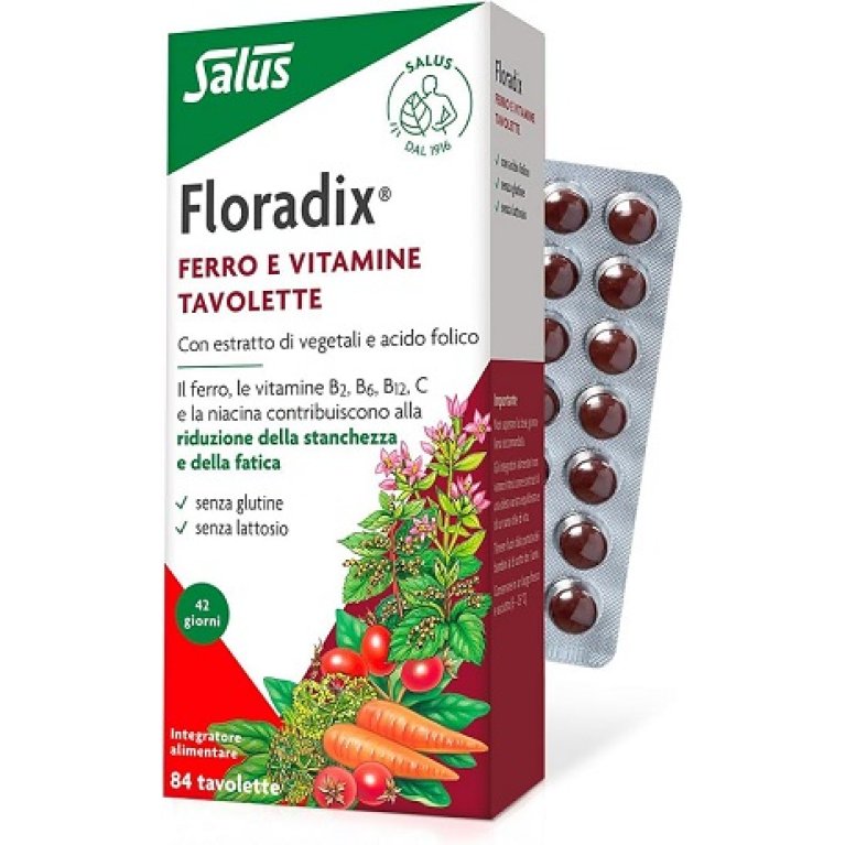 Floradix - integratore di ferro e vitamine - 84 tavolette