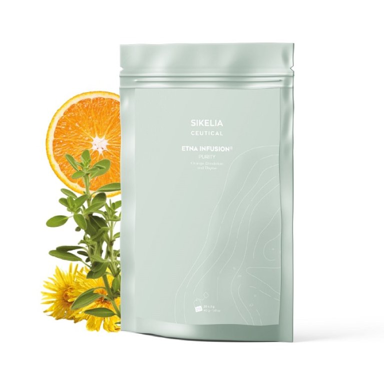 Etna Infusion Purity - tisana purificante con arancia, tarassaco e timo - 20 bustine Etna Infusion Purity - tisana purificante con arancia, tarassaco e timo - 20 bustine