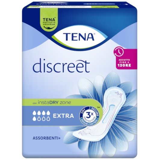 Tena Discreet Extra – Assorbente Donna 5 Gocce – 10 Pezzi Tena Discreet Extra – Assorbente Donna 5 Gocce – 10 Pezzi