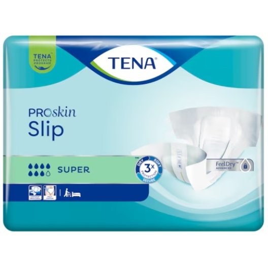 Tena Slip Super L - 7 gocce - pannolone a mutandina con strappo - 10 pannoloni Tena Slip Super L - 7 gocce - pannolone a mutandina con strappo - 10 pannoloni