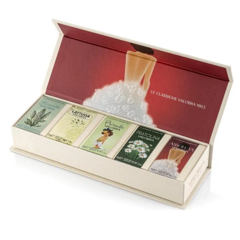 Valobra - Cofanetto regalo saponette profumate - Assoluta - 5x45 g
