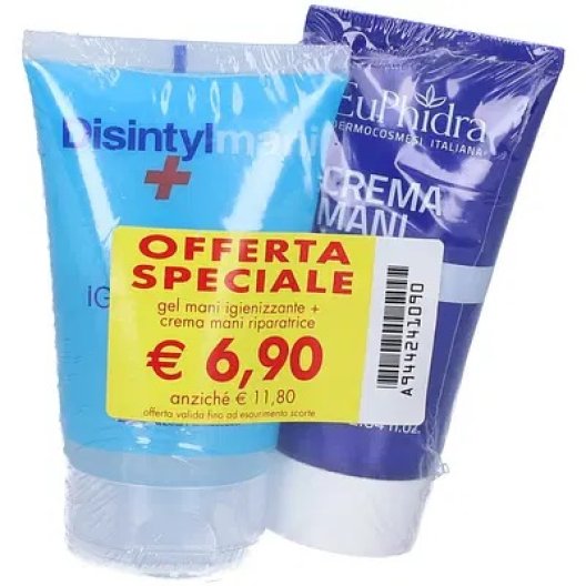 Euphidra crema mani riparatrice + gel igienzizzante mani Euphidra crema mani riparatrice + gel igienzizzante mani