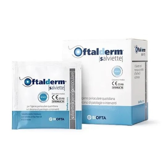 Oftalderm salviette oculari sterili senza profumo 16 salviette