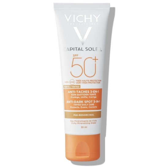 Vichy Capital Soleil - Crema viso anti-macchie SPF 50+ colorata - 50 ml