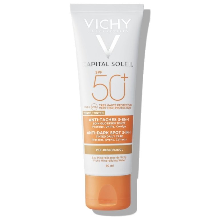 Vichy Capital Soleil - Crema viso anti-macchie SPF 50+ colorata - 50 ml Vichy Capital Soleil - Crema viso anti-macchie SPF 50+ colorata - 50 ml