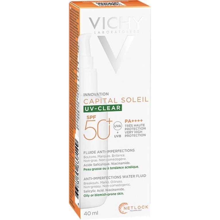 Vichy Capital Soleil UV Clear fluido anti-imperfezioni SPF50+ - 40 ml Vichy Capital Soleil UV Clear fluido anti-imperfezioni SPF50+ - 40 ml
