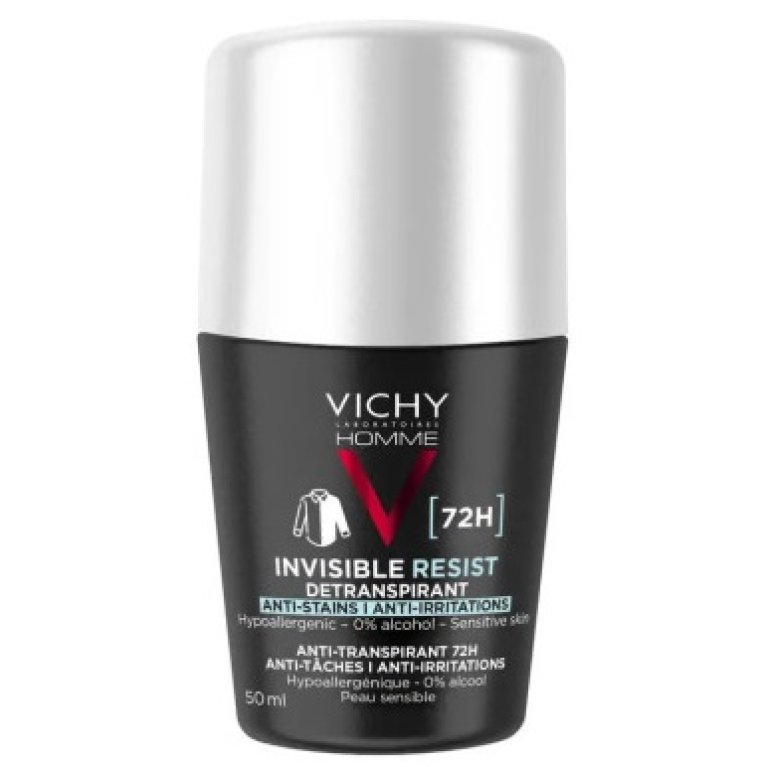 Vichy Deodorante Uomo roll-on Invisible Resist - anti-traspirante 72 h anti-macchia - 50 ml Vichy Deodorante Uomo roll-on Invisible Resist - anti-traspirante 72 h anti-macchia - 50 ml